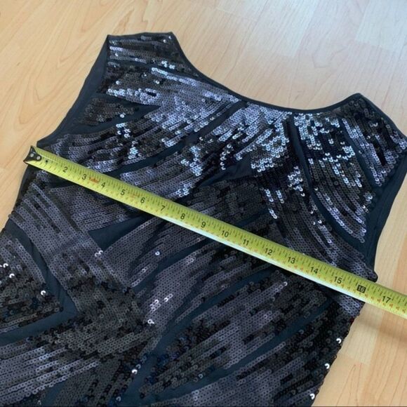 New Black Sequin Marciano Dress Size small - Picture 7 of 9